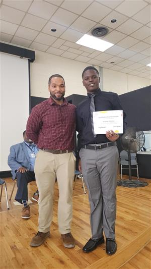 teacher and student at promotion
